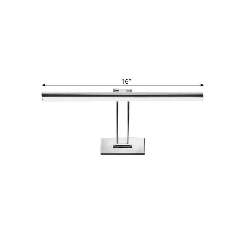 Accesorio de tocador lineal de acero inoxidable estilo contemporáneo de 16 "/21.5" Dia LED MONTADO MONTADO DE LED CROME PARA BAÑO