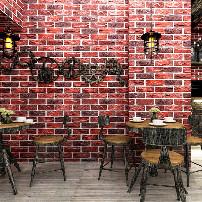 Neat Faux Brick Wallpaper Roll for Living Room Construction Wall Art, 33' L x 20.5" W