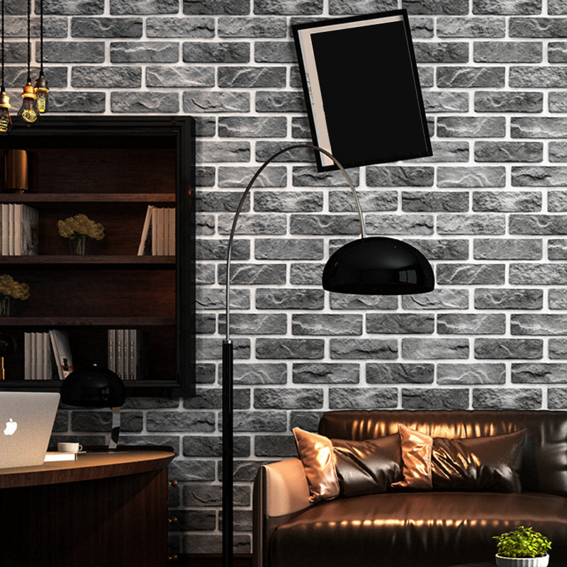 Neat Faux Brick Wallpaper Roll for Living Room Construction Wall Art, 33' L x 20.5" W