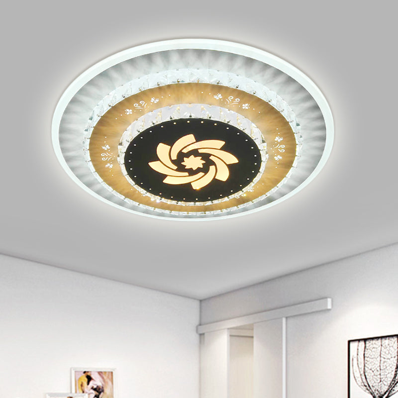 Lampada di montaggio a filo bianco cristallino Gardenia/amorevole cuore/mulino a vento LED contemporanea Luce del soffitto a filo per camera da letto