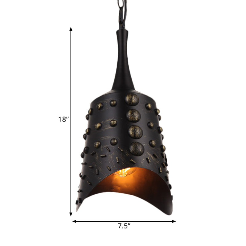 Light a sospensione a sospensione a ciondolo a forma di barra a forma di campana.