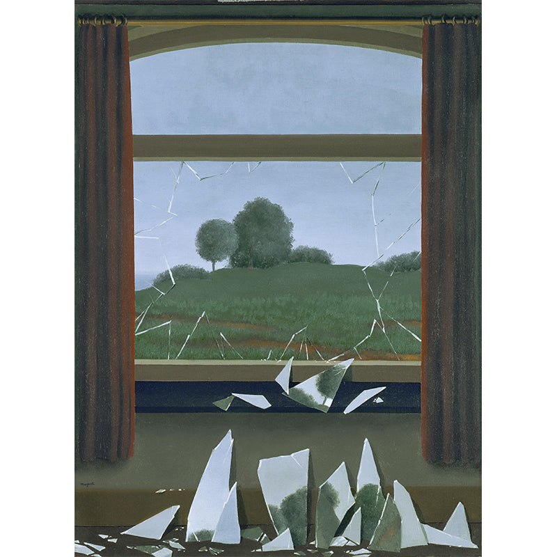 Surrealism Artwork Wall Paper Murals Blue-Green the Key to the Fields Painting Wall Decor