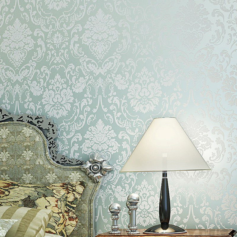 Pastel Color Vintage Wallpaper 33' L x 20.5" W Jacquard Wall Decor for Living Room