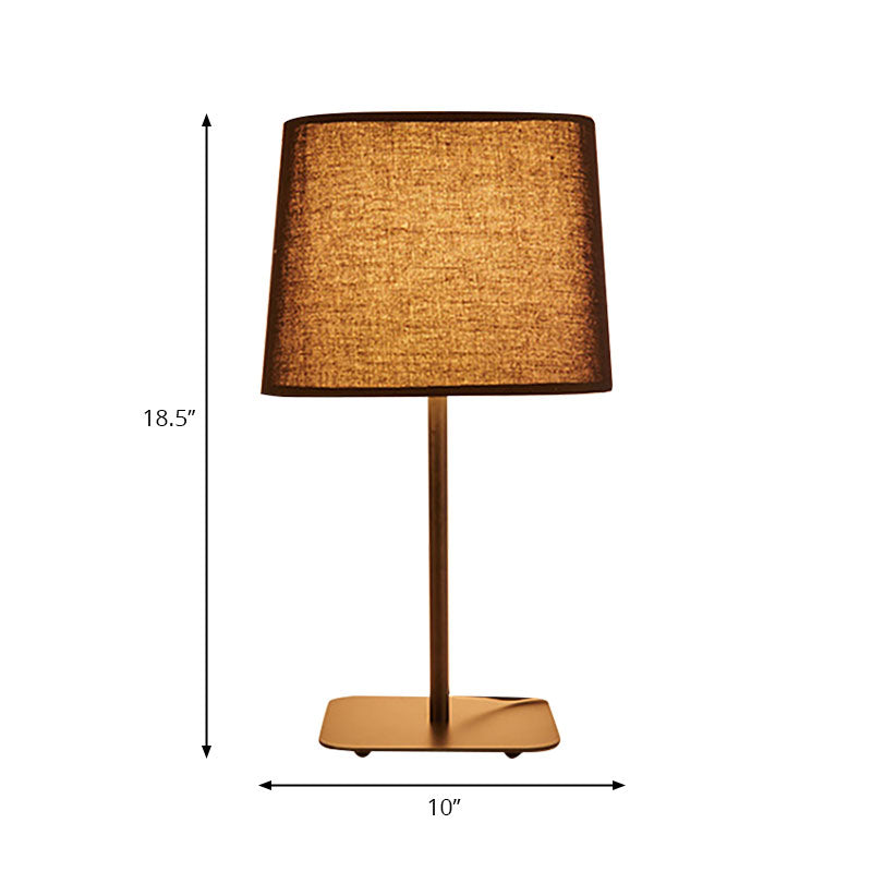 LED Geometric Reading Light Modernism Fabric Task Lighting in Black/Beige for Bedside