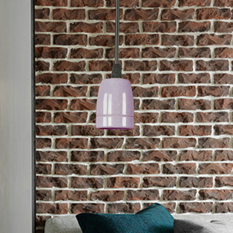 1 hoofd mini hangend hanglamp met verstelbaar snoer retro stijl zwart/rood keramisch plafond hanglicht