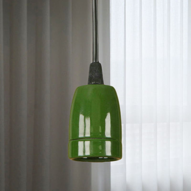 1 hoofd mini hangend hanglamp met verstelbaar snoer retro stijl zwart/rood keramisch plafond hanglicht