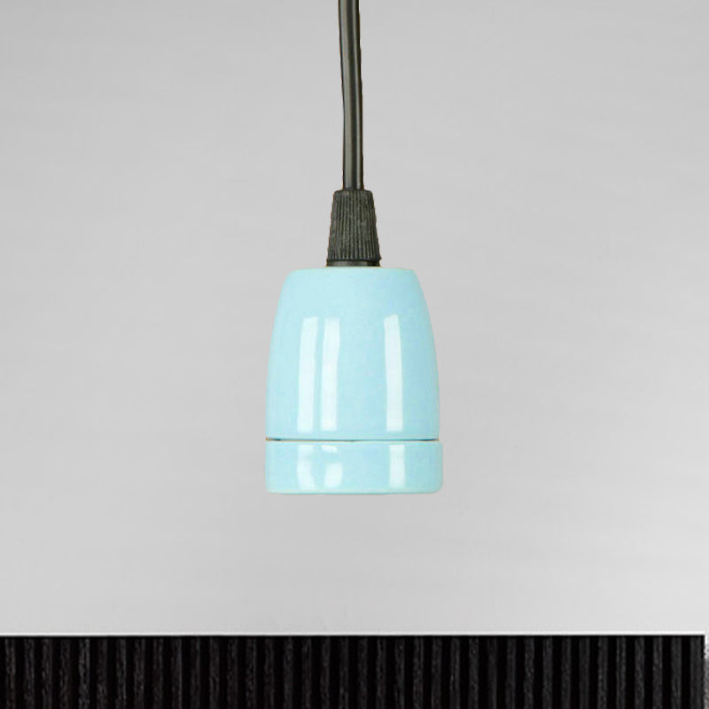 1 hoofd mini hangend hanglamp met verstelbaar snoer retro stijl zwart/rood keramisch plafond hanglicht