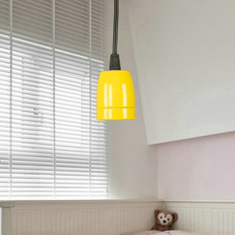 1 hoofd mini hangend hanglamp met verstelbaar snoer retro stijl zwart/rood keramisch plafond hanglicht