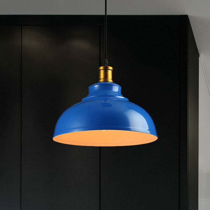 1 Kopfdecke Anhänger Vintage Style Globe Metall Suspension Light mit Kabel in Schwarz/Grün für Wohnzimmer