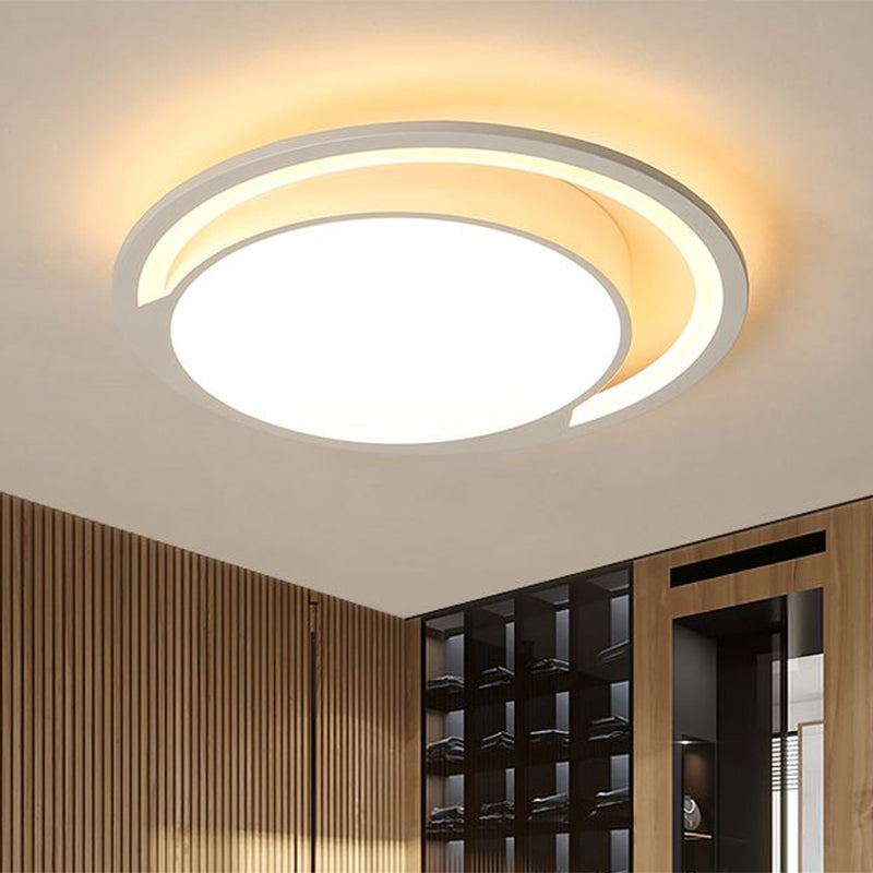 Acrylic Round Flush Mount Ceiling Light Nordic White 16"/19.5"/23.5" Dia LED Ceiling Flush for Bedroom in Warm/White