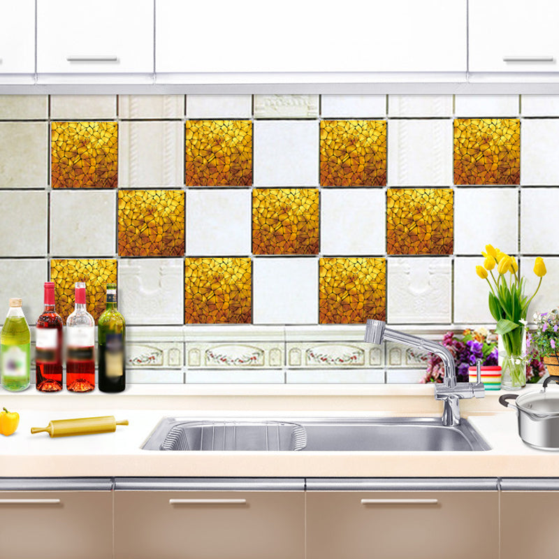 Gold Crackle Look Wallpaper Panel Set Pick Up Sticks Modern Kitchen Wall Covering