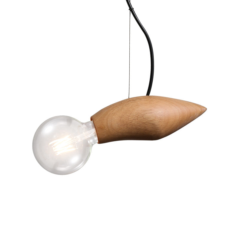 Bruine kale lamp plafond hanger traditioneel houten 1 bol restaurant hangende lamp armatuur