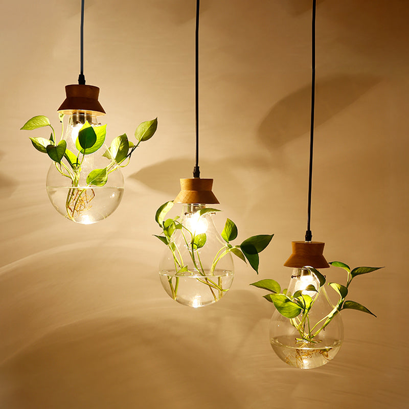 3 têtes Bulb Shape Cluster Pendant