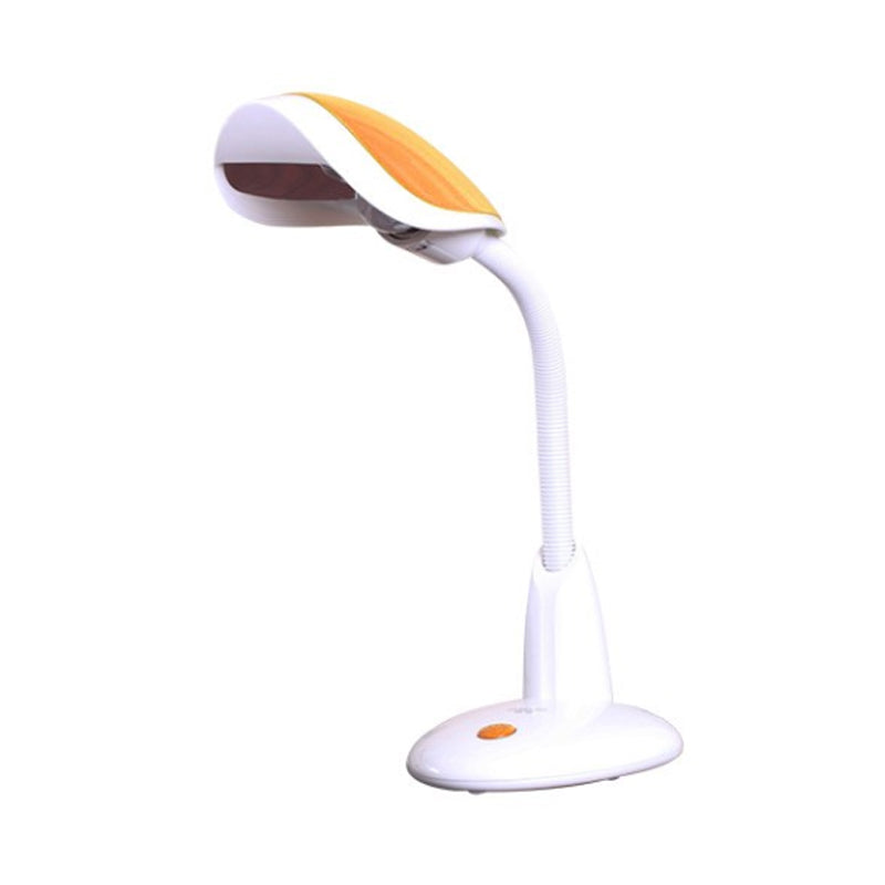 Shell Swing Arm Task Light Modern Metal Single Study Room Reading Book Light in White-Orange