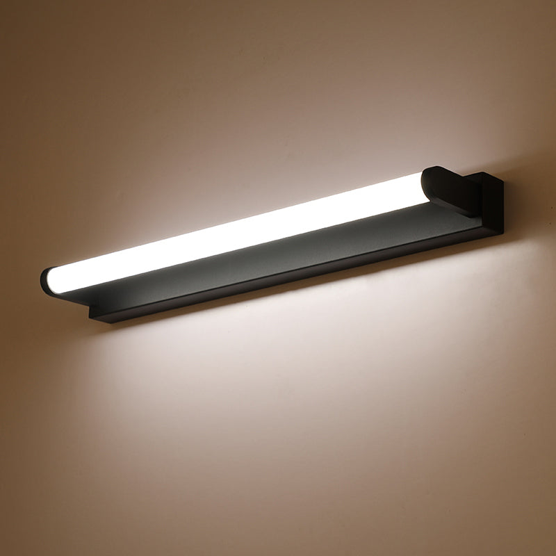 16 "/20"/24 "L LED LED DE BAÑO Minimalismo Minimalismo Luz de pared negra con sombra acrílica tubular