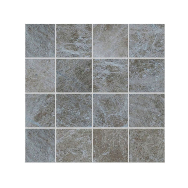 Marble Wallpaper Panel Modern Easy Peel off Bathroom Wall Art, 4' L x 4" W, Grey