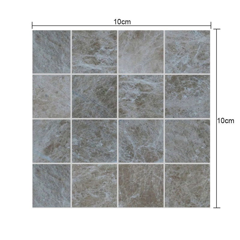 Marble Wallpaper Panel Modern Easy Peel off Bathroom Wall Art, 4' L x 4" W, Grey