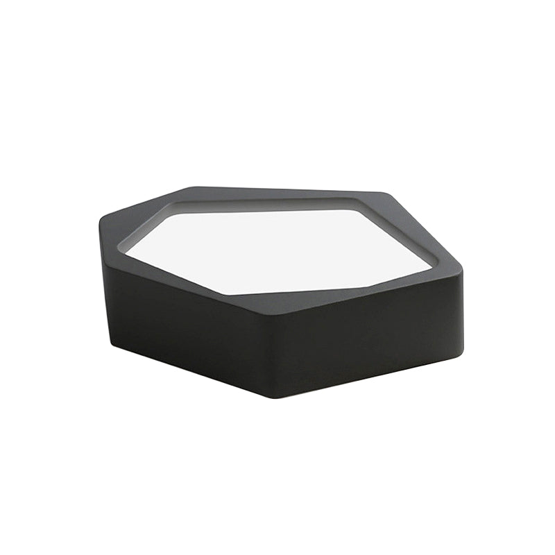 Lampe encastrée en nid d'abeille avec diffuseur acrylique, plafonnier LED nordique noir/blanc pour couloir