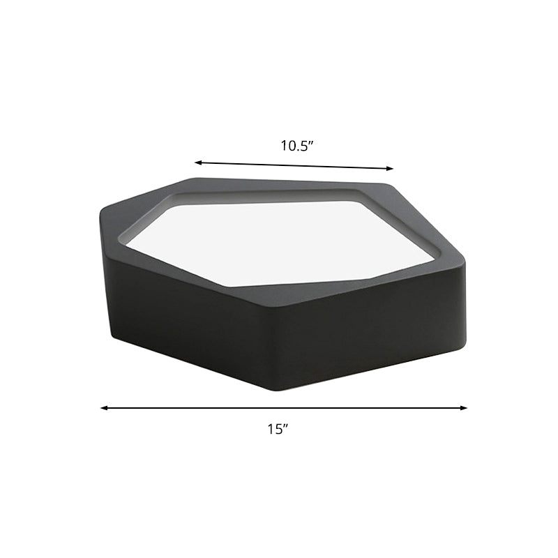 Lampe encastrée en nid d'abeille avec diffuseur acrylique, plafonnier LED nordique noir/blanc pour couloir