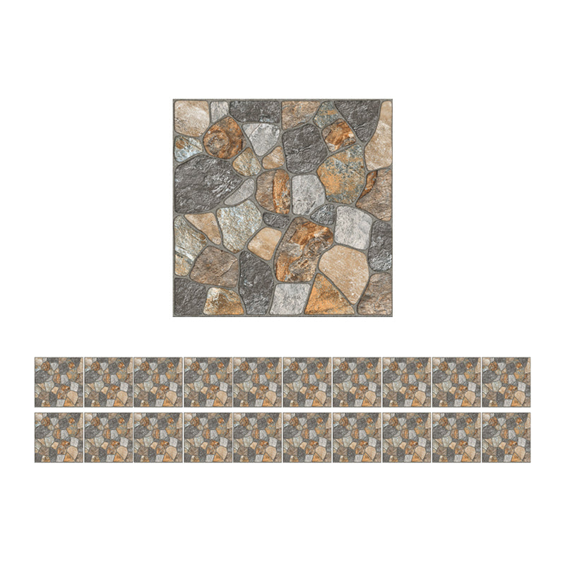 Irregular Stone Stick Wallpaper Panel for Bathroom Construction Wall Art, 8' x 8"