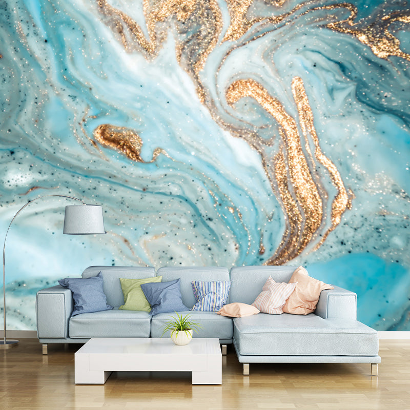 Illustration Sea Wave Wall Mural Decal Full Size Wall Art for Living Room, Custom Print