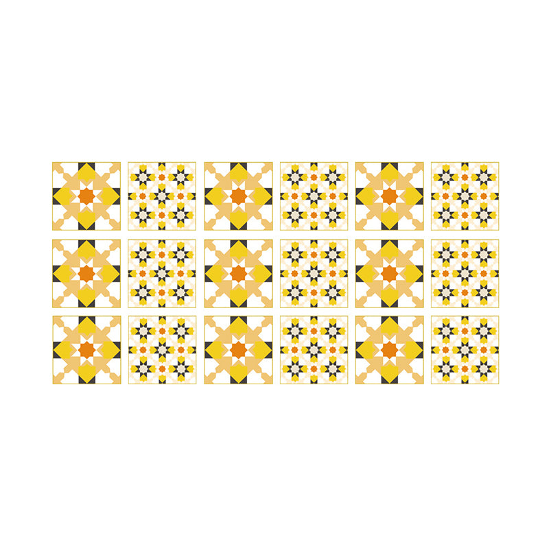 Boho Trellis Sunflower Wallpapers Yellow Self Sticking Wall Art for Bathroom (36 Pcs)