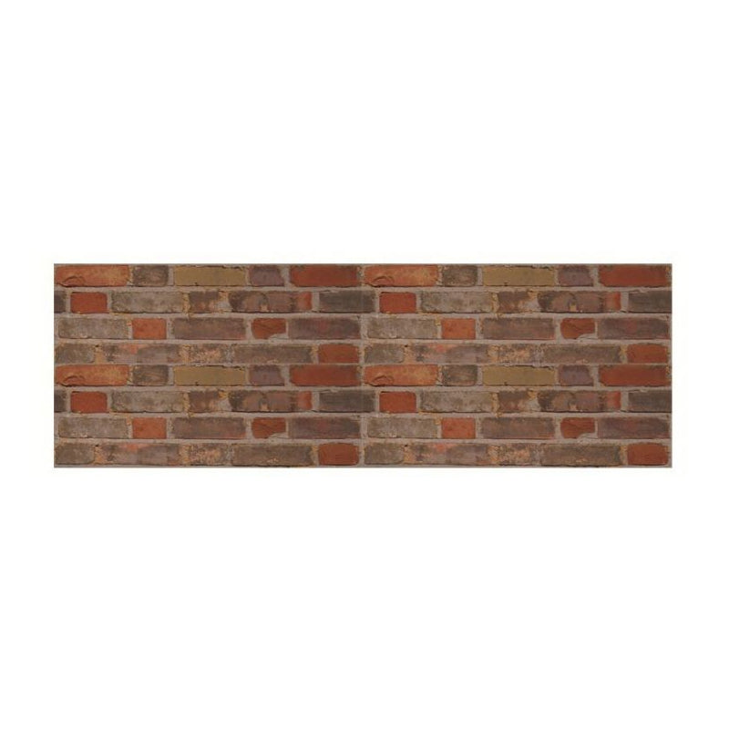 Industrial Brick Look Peel Wallpaper Panels for Living Room 4.6-sq ft Wall Decor in Grey-Red