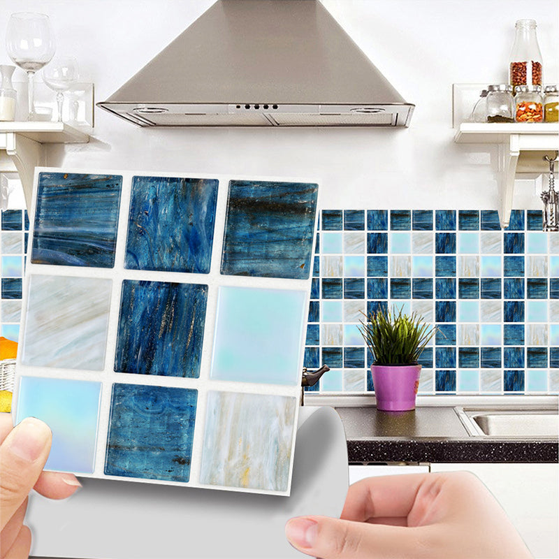 36 Pcs Mosaic Tile Wallpaper Panels Contemporary Adhesive Kitchen Wall Covering, 3.9-sq ft