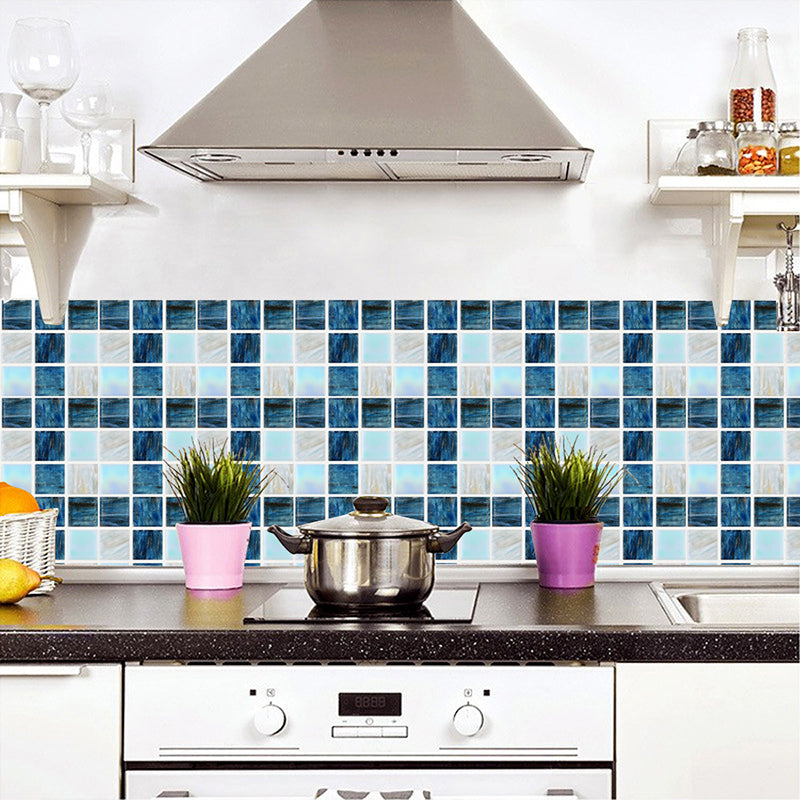 36 Pcs Mosaic Tile Wallpaper Panels Contemporary Adhesive Kitchen Wall Covering, 3.9-sq ft