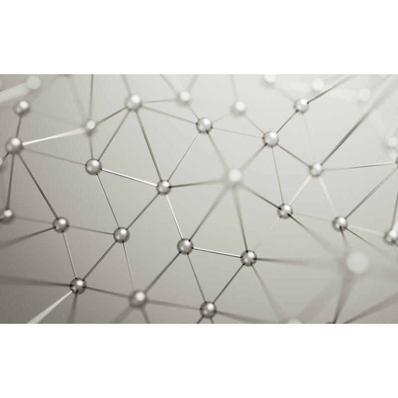 Stain-Proof Molecular Structure Mural Custom Size 3D Wall Covering for Accent Wall