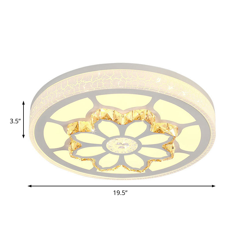 LED Bloem Plafond Licht Modernist Acryl en Kristal White/3 Color Verlichting Plafond Mount Licht in Bruin/Wit