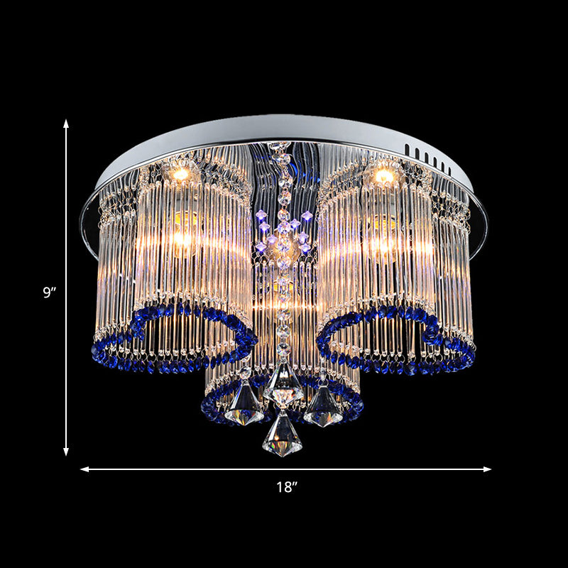 Chambre amour plafonnier cristal style moderne 3 / 5 lampe bleu plafonnier