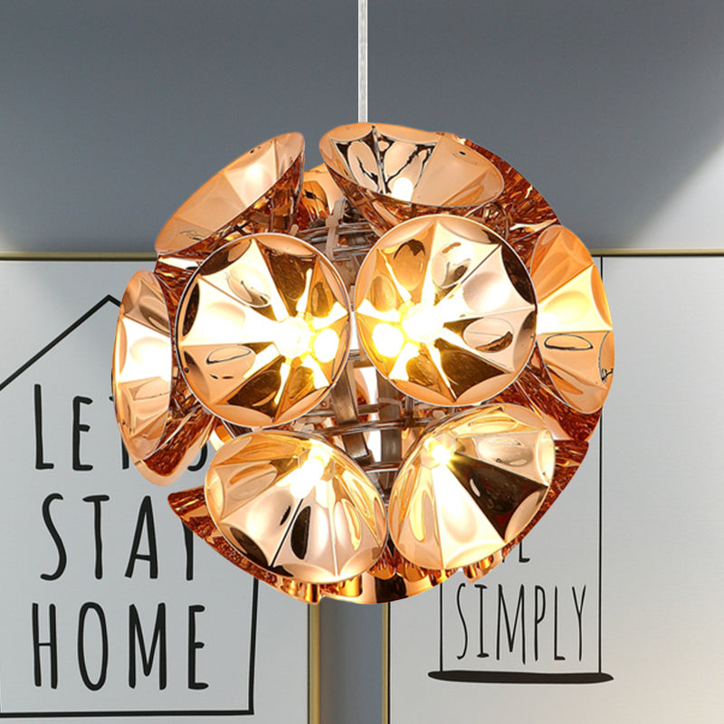 Ball Pendant Light Aymator Modernisme Metal Chrome / Gold LED PLACE PLACE PLACE en blanc / chaud, 7 "/ 11" Dia