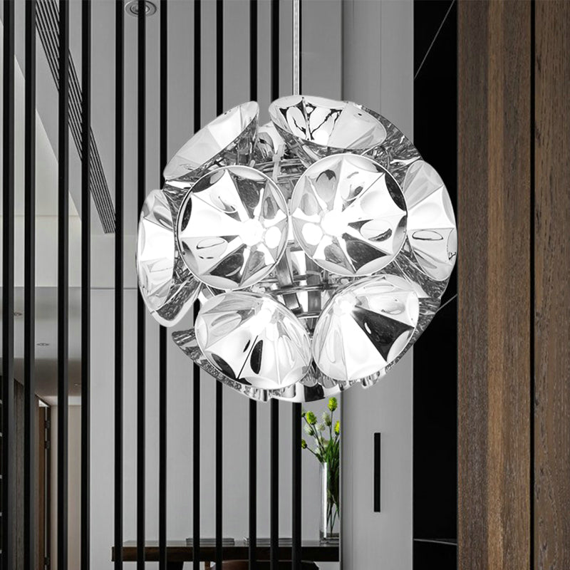 Ball Pendant Light Aymator Modernisme Metal Chrome / Gold LED PLACE PLACE PLACE en blanc / chaud, 7 "/ 11" Dia