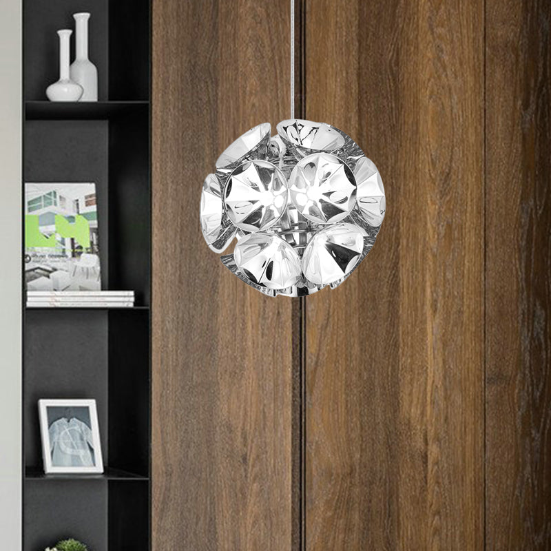 Ball Pendant Light Aymator Modernisme Metal Chrome / Gold LED PLACE PLACE PLACE en blanc / chaud, 7 "/ 11" Dia