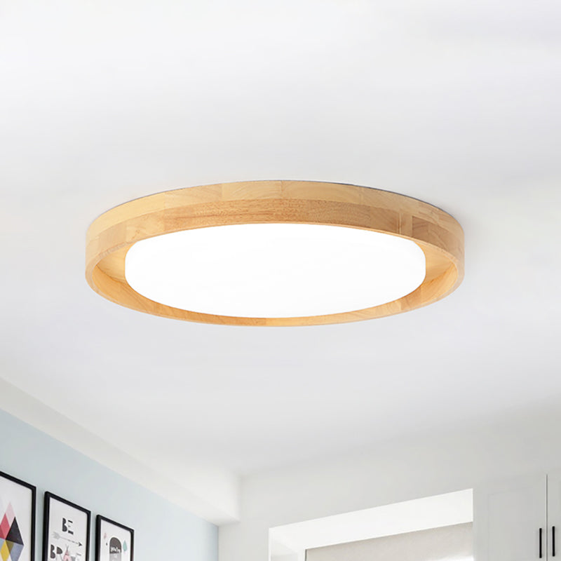 15"/19" Dia Acrylic Round Flush Light Fixture Modern 1-Head LED Ceiling Lamp in Warm/White Light