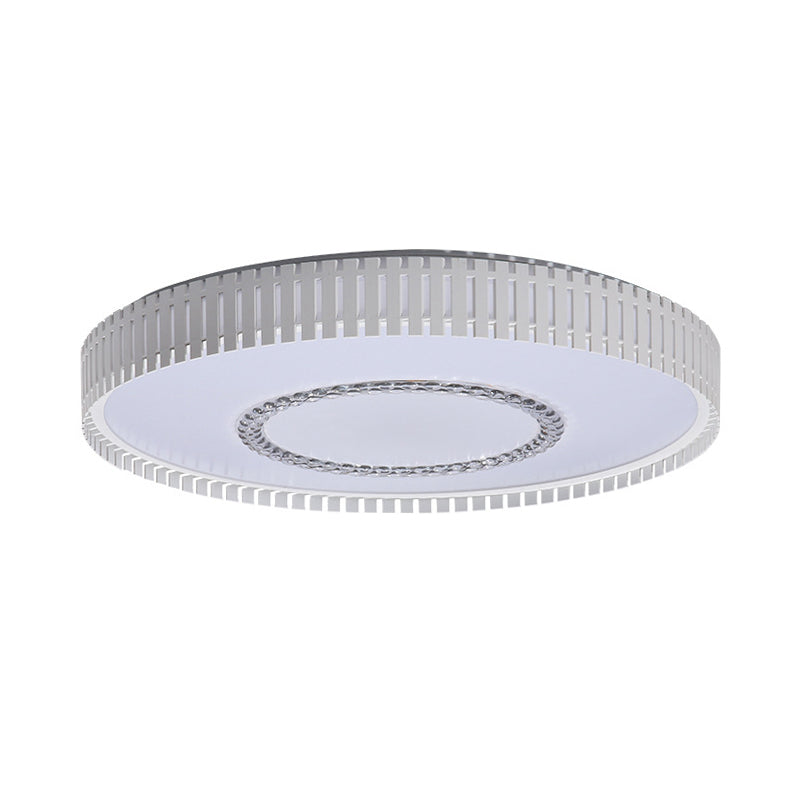 White Round Ceiling Lamp Simple LED Acrylic Flush Mount Lighting Fixture in White/Warm/Natural Light