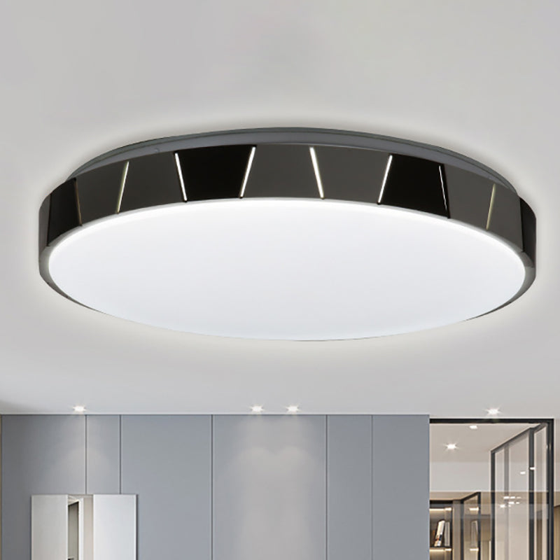 Acrylic Circle Ceiling Lamp Modern LED White Flush Mount Light Fixture in White/Warm/Natural Light