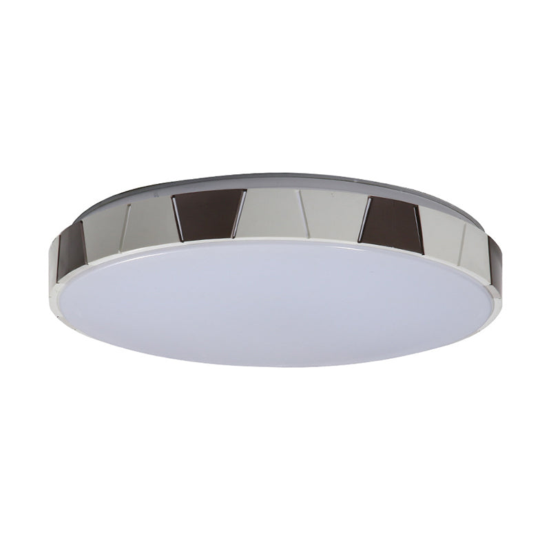 Acrylic Circle Ceiling Lamp Modern LED White Flush Mount Light Fixture in White/Warm/Natural Light