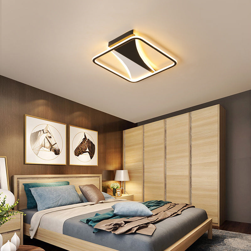 Quadrato / Soffitto Rettangolare Illuminazione Moderno Acrilico Nero e White LED Flush Light per Bedroom in Warm / White, 16 "/19.5" /23.5 " W