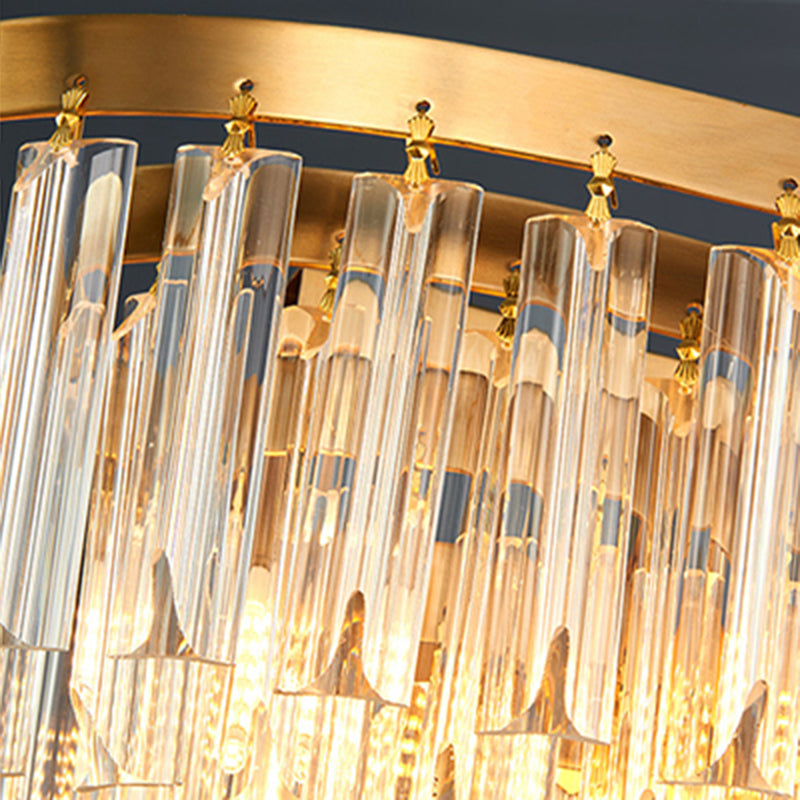 Crystal Ship Large Chandelier for Restaurant Hotel Post Modern LED Ceiling Hanging Light in Gold, White Light