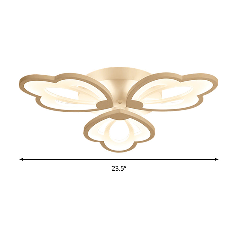 Floral Techo Flushmount Acrílico moderno 3/5/9 Luces Led de montaje Led de montaje Luce en blanco/cálido/Natural Luz