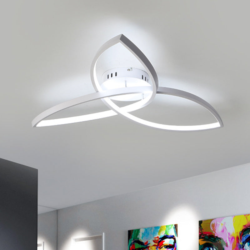 23 "/29" W lampada metallica a filo petalo a filo contemporaneo a LED vicino all'illuminazione del soffitto, luce calda/bianca