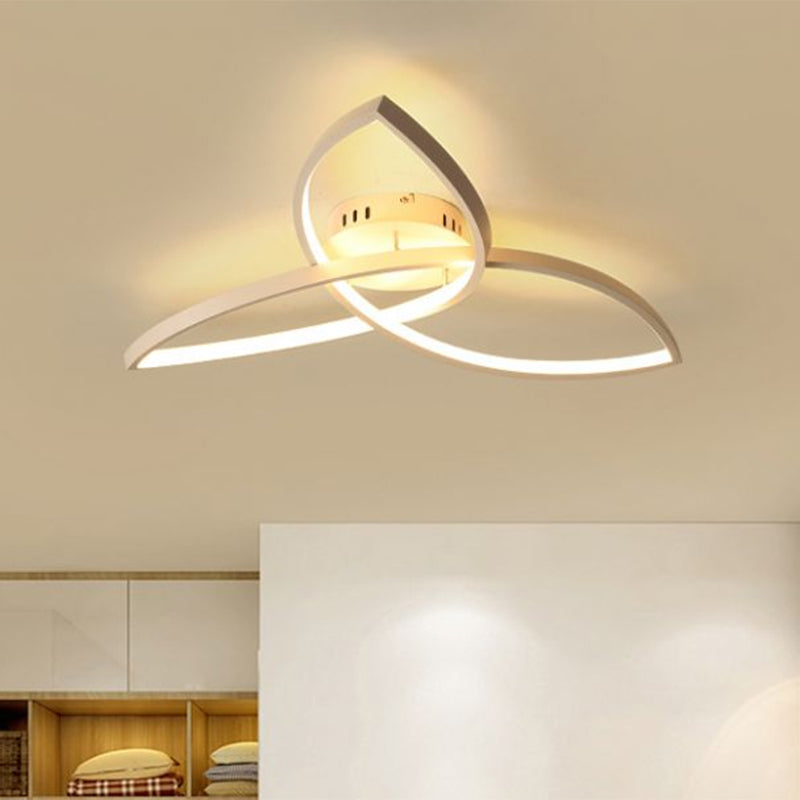 23 "/29" W lampada metallica a filo petalo a filo contemporaneo a LED vicino all'illuminazione del soffitto, luce calda/bianca