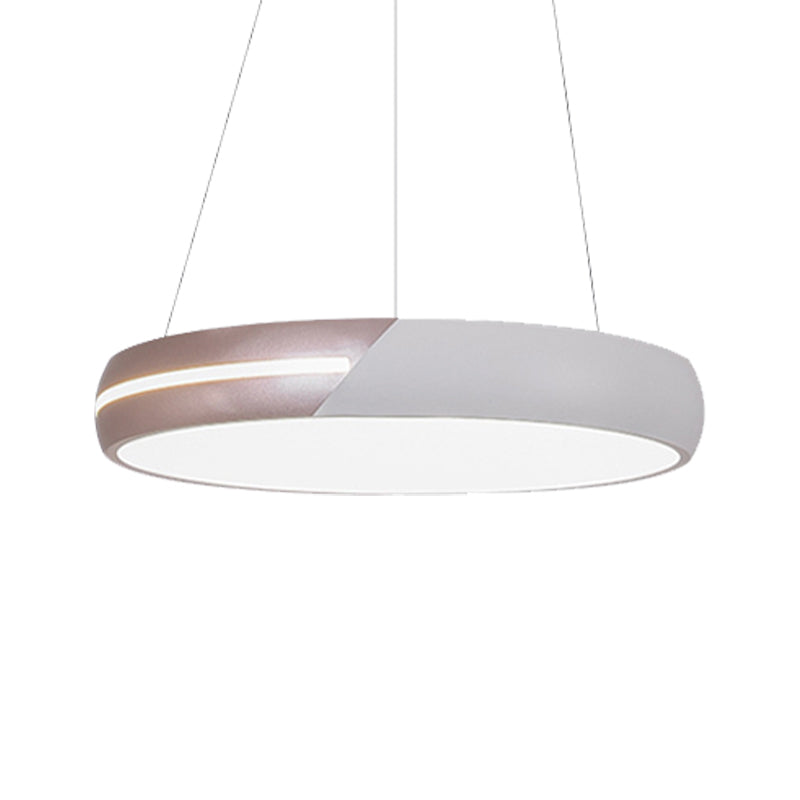 Suspension de bague en or rose Lumière LED moderne LED Métalage suspendu pour salle à manger, 18 "/ 19" /21,5 "/ 30" de large