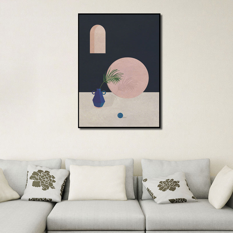 Modern Still Life Canvas Art Soft-Color Architecture Painting Wall Decor for Home