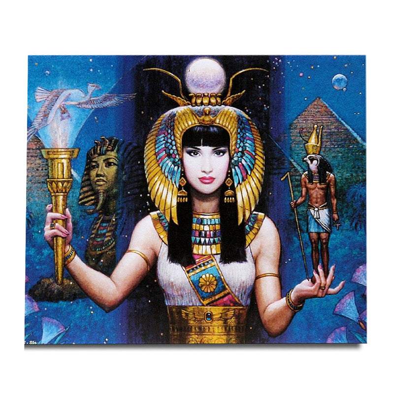 Textured Egypt Woman Art Print Canvas Contemporary Wall Decoration in Dining Room