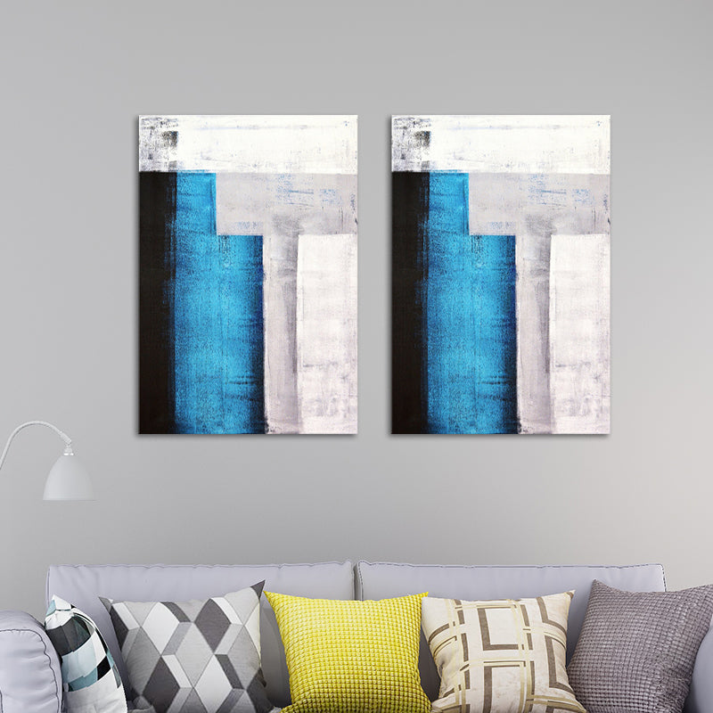 Inspiring Color-Blocking Painting for Living Room Abstract Canvas Wall Art, Textured