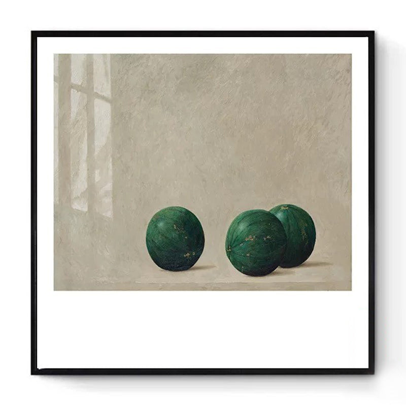 Minimalism Fruit-Paint Wall Art Decor Living Room Canvas Print in Pastel Color, Textured