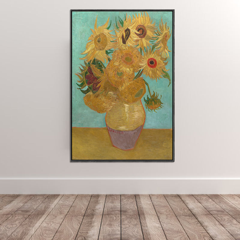 Classic Still Life Flower Painting Pastel Color Textured Canvas Wall Art for Home